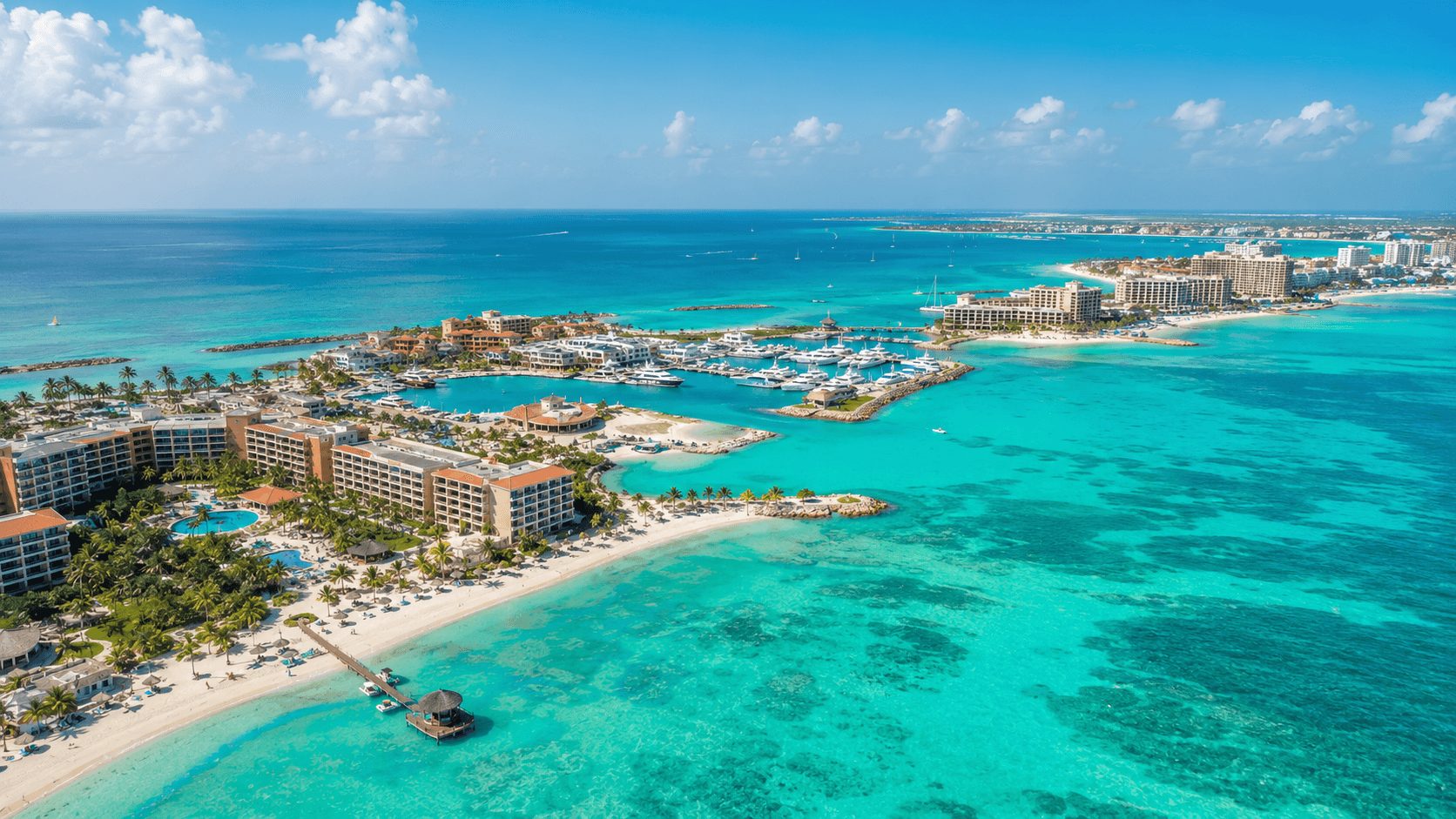 Eagle Beach resort in Aruba — calm turquoise Caribbean water and white sand